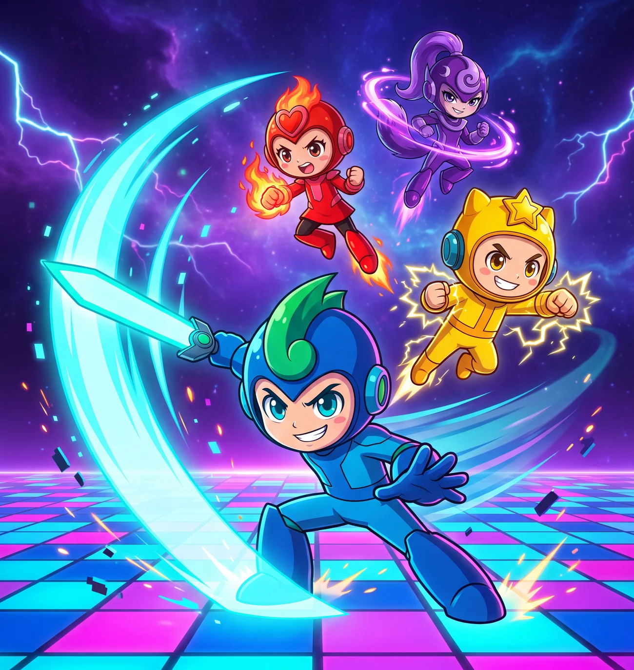 FORTAL และทีมฮีโร่ SPARK RUBY VIOLET